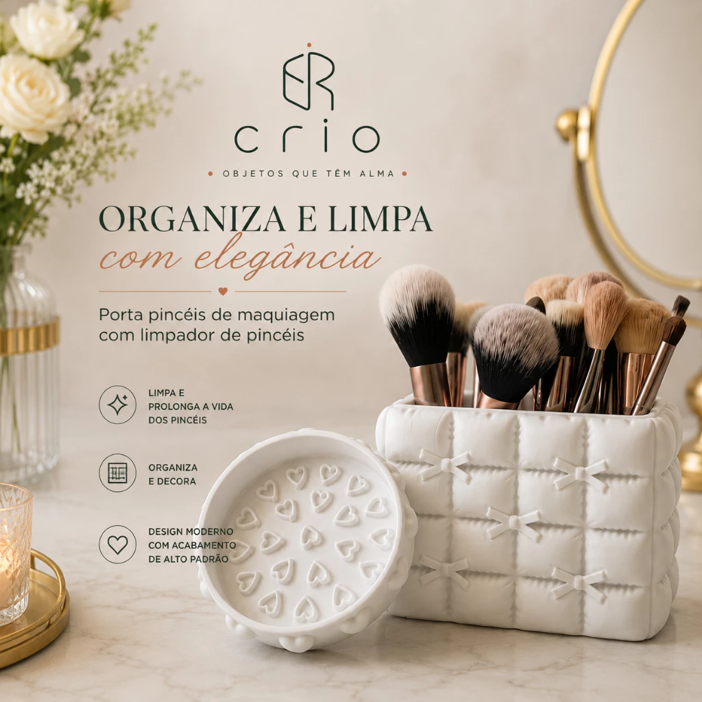 Porta-Pincéis com Limpador